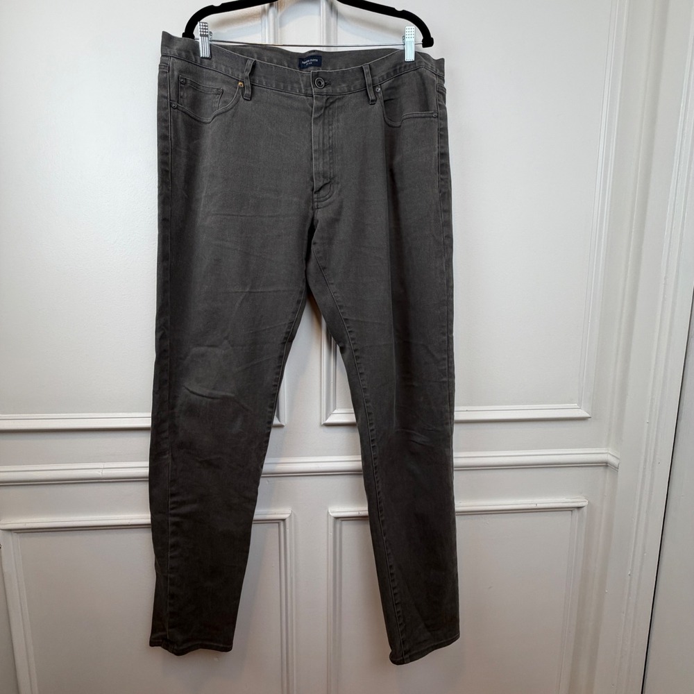 Proper Cloth Duca Visconti‎ Delave Charcoal Stretch Slub Twill Pants 40 x 36